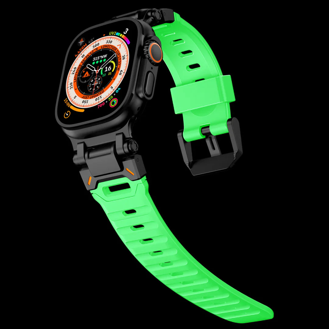 Bracelet tactique en caoutchouc fluoré en titane