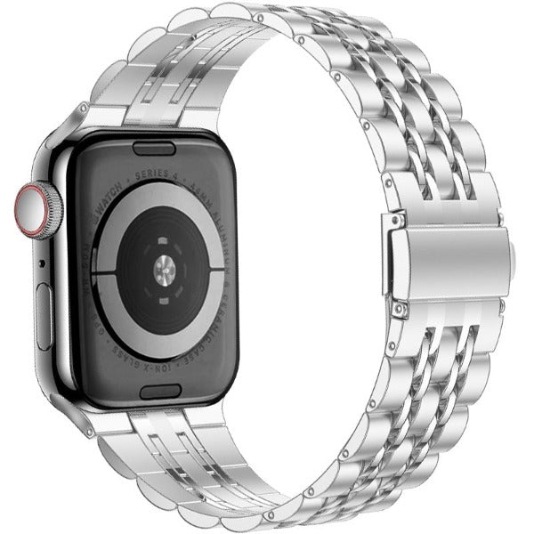 Bracelet à boucle déployante de luxe en acier inoxydable