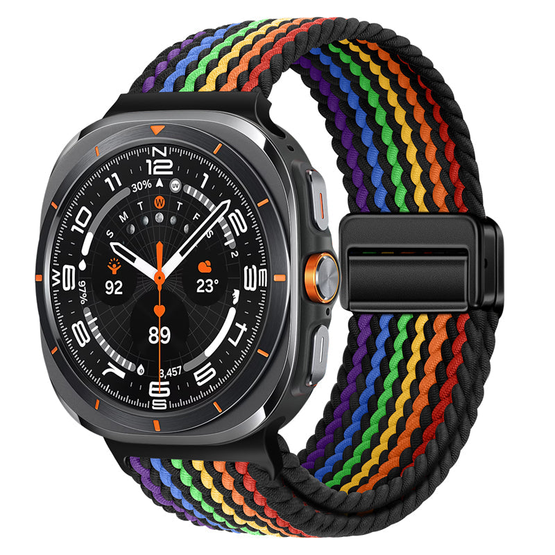 Bracelet en nylon tressé avec boucle magnétique pour Galaxy Watch Ultra