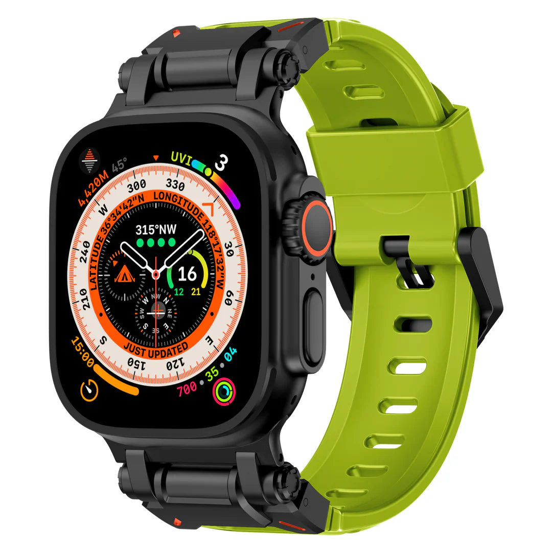 Bracelet tactique en caoutchouc fluoré en titane