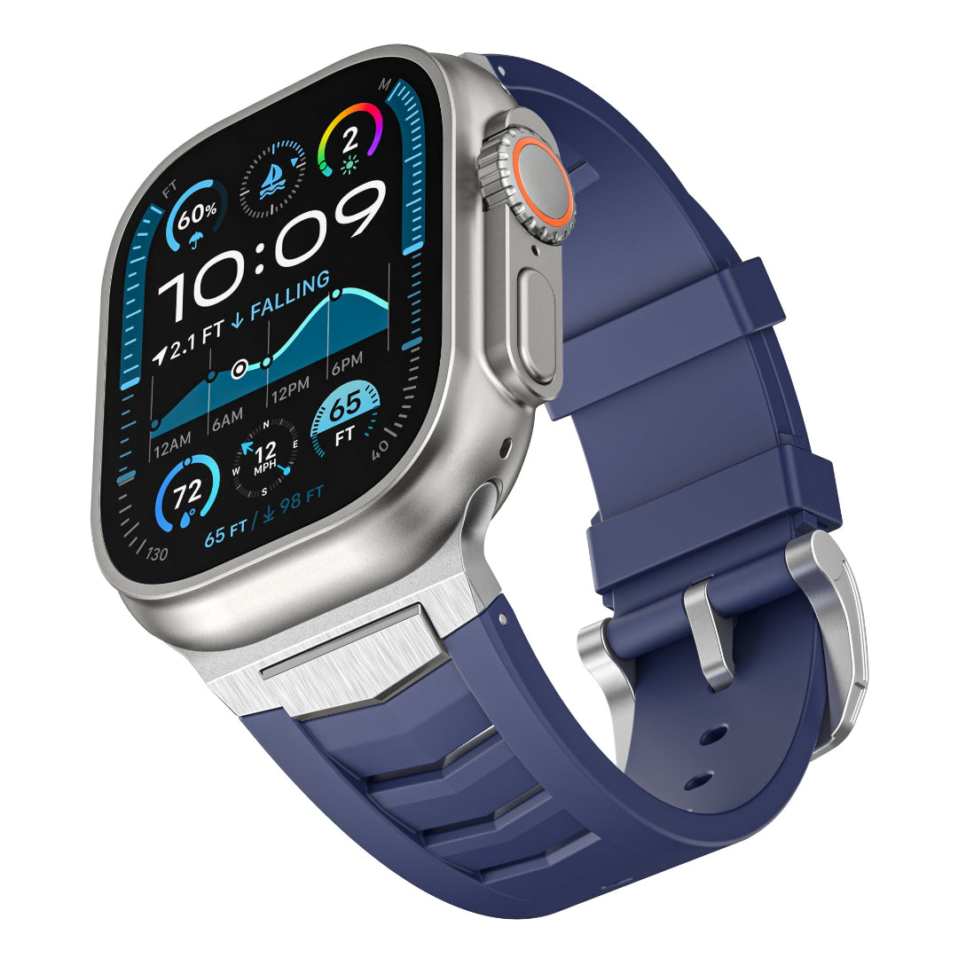 Bracelet en caoutchouc fluoré respirant Conqueror LUX016 pour Apple Watch