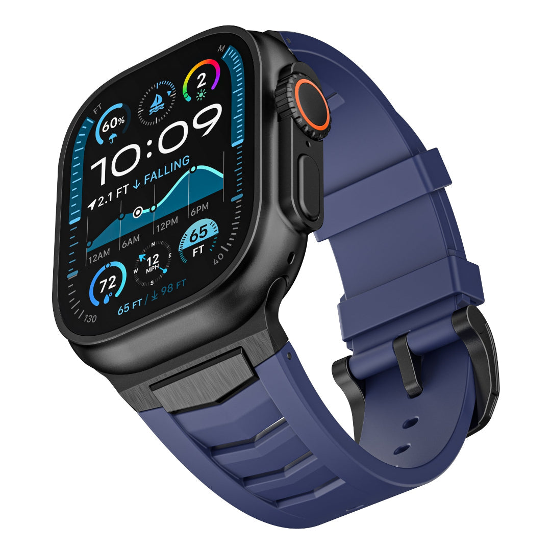 Bracelet en caoutchouc fluoré respirant Conqueror LUX016 pour Apple Watch