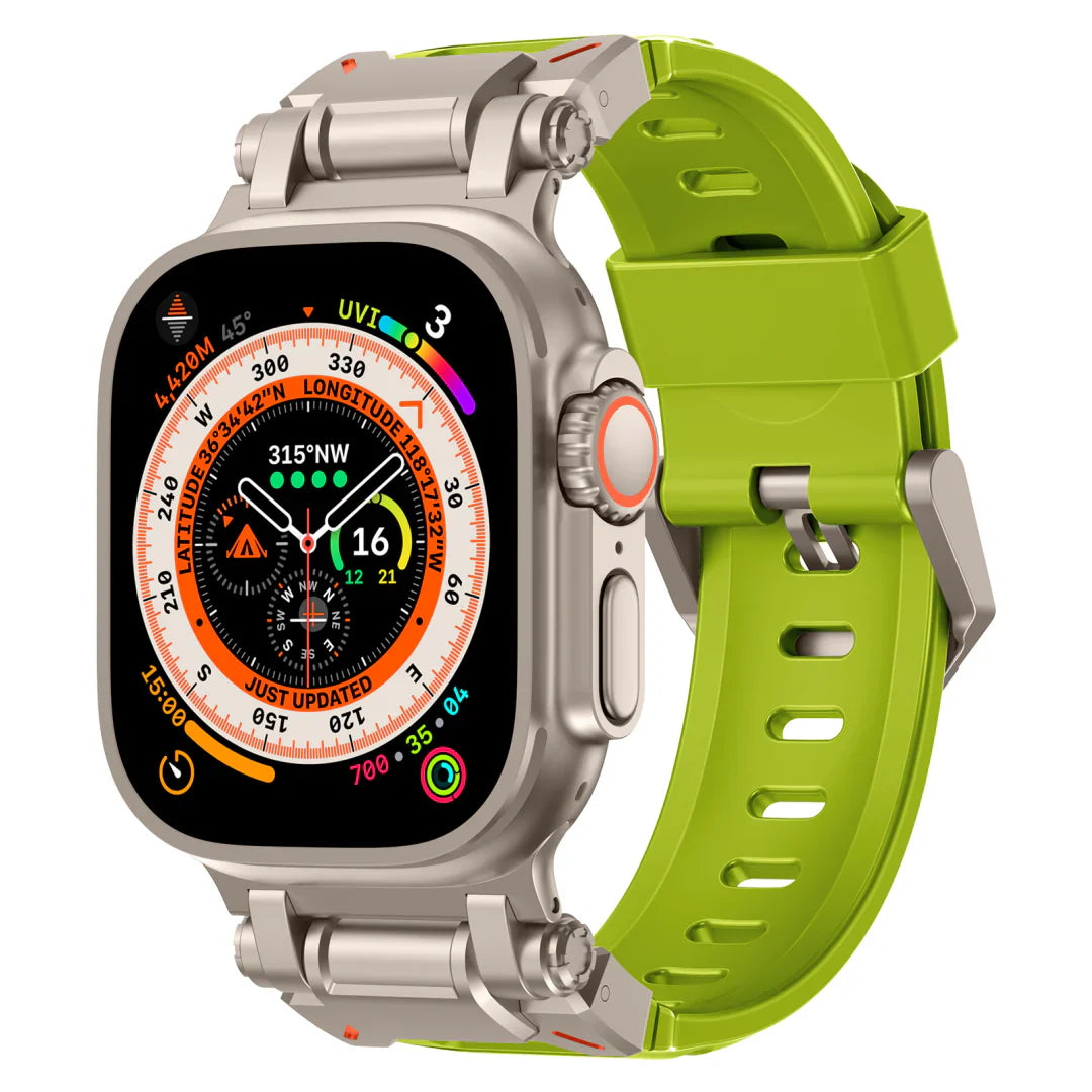 Bracelet tactique en caoutchouc fluoré en titane