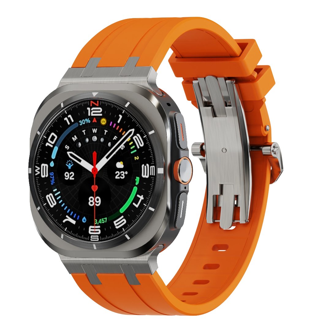 Bracelet en silicone AP avec boucle papillon pour Samsung Galaxy Watch Ultra