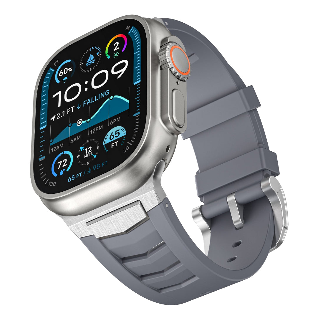 Bracelet en caoutchouc fluoré respirant Conqueror LUX016 pour Apple Watch