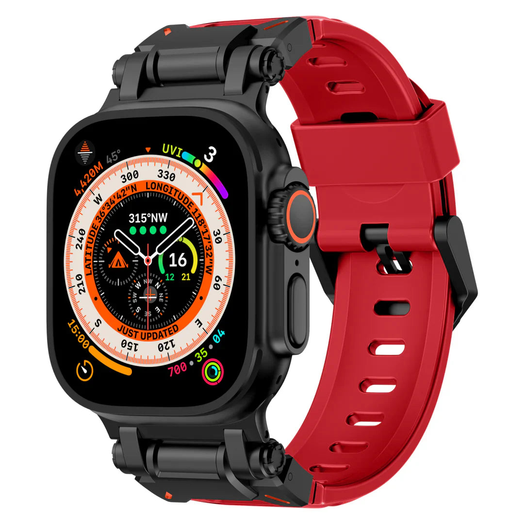 Bracelet tactique en caoutchouc fluoré en titane