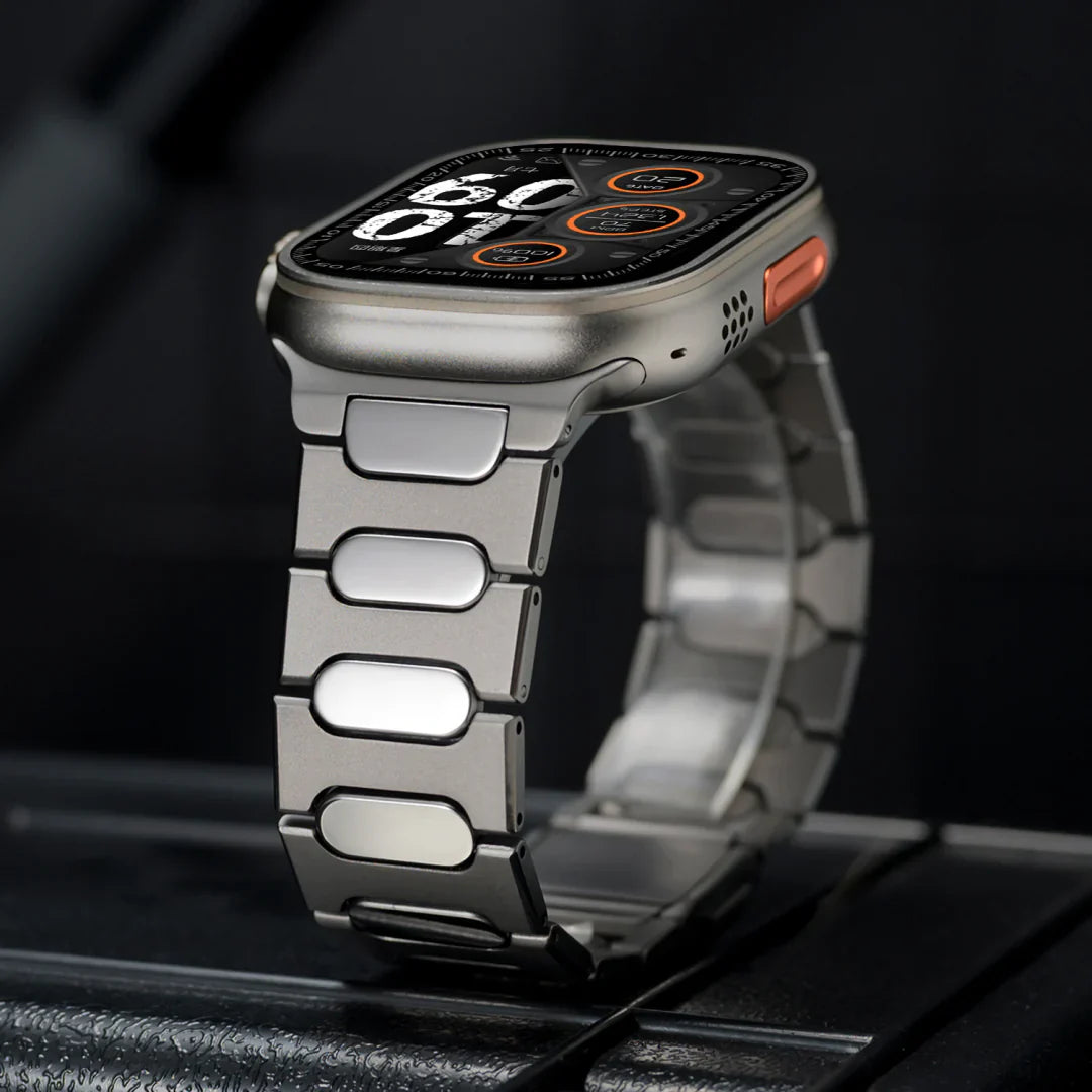 Bracelet à boucle magnétique en titane pour Apple Watch LUX99