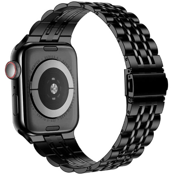 Bracelet à boucle déployante de luxe en acier inoxydable