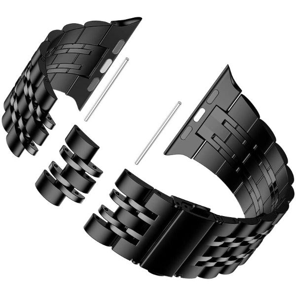 Bracelet à boucle déployante de luxe en acier inoxydable