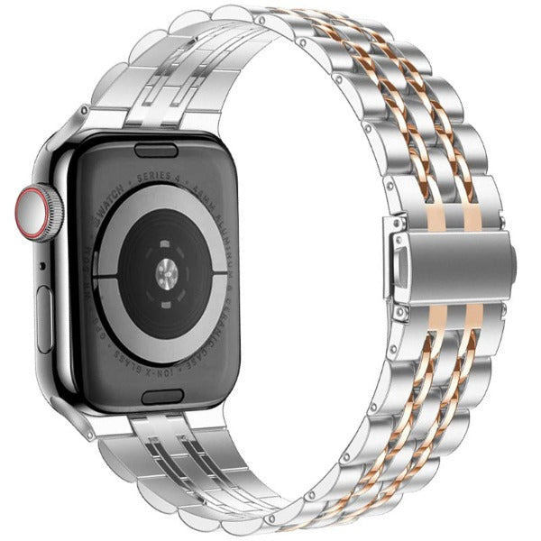 Bracelet à boucle déployante de luxe en acier inoxydable