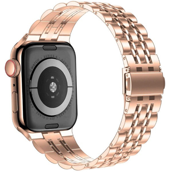 Bracelet à boucle déployante de luxe en acier inoxydable