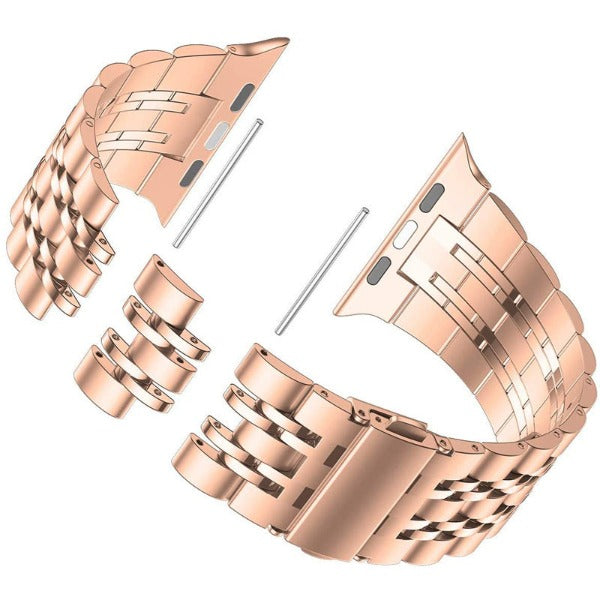 Bracelet à boucle déployante de luxe en acier inoxydable