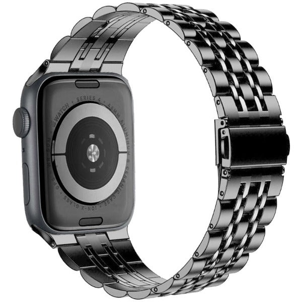 Bracelet à boucle déployante de luxe en acier inoxydable