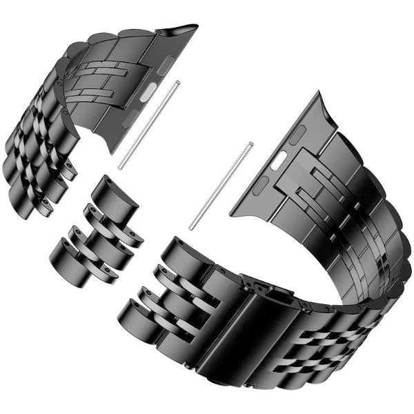 Bracelet à boucle déployante de luxe en acier inoxydable