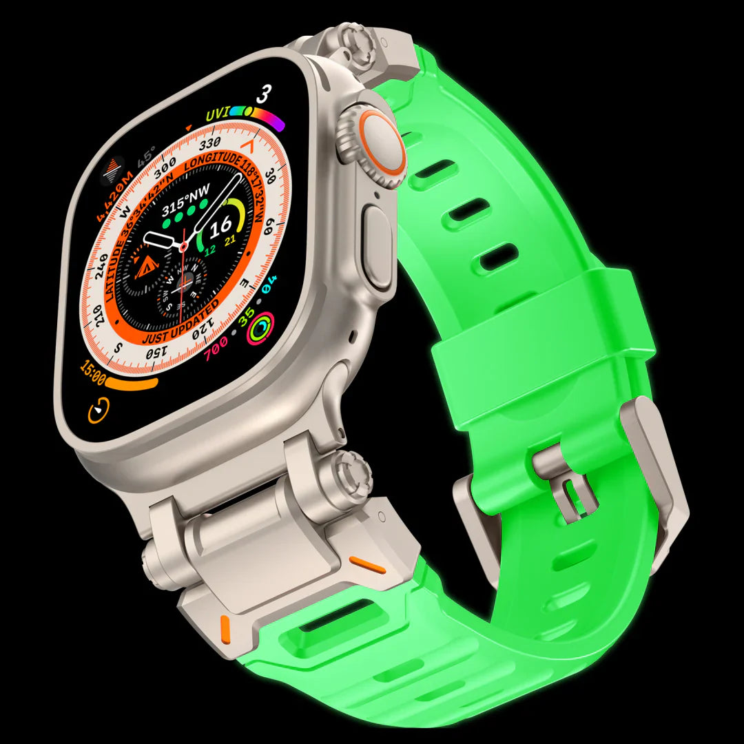 Bracelet tactique en caoutchouc fluoré en titane