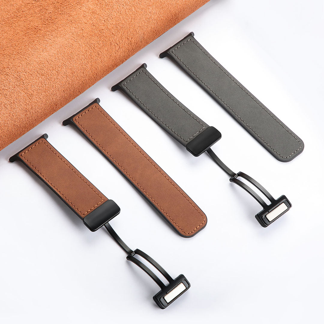 Bracelet magnétique en cuir et silicone pour Samsung Galaxy Watch Ultra