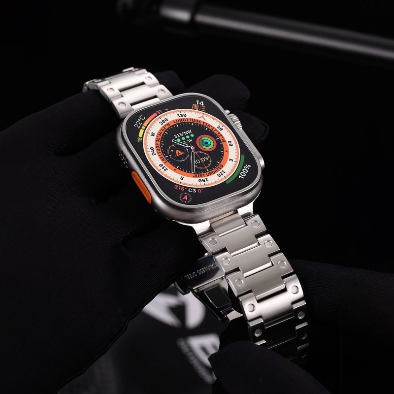 Bracelet de montre en titane alvéolé