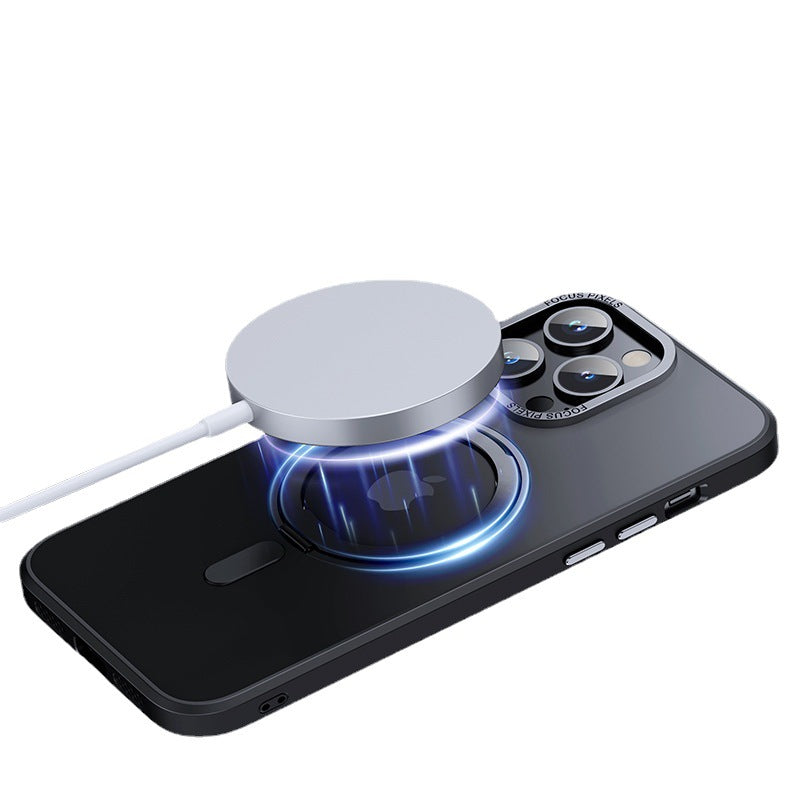 Coque iPhone transparente givrée Magsafe