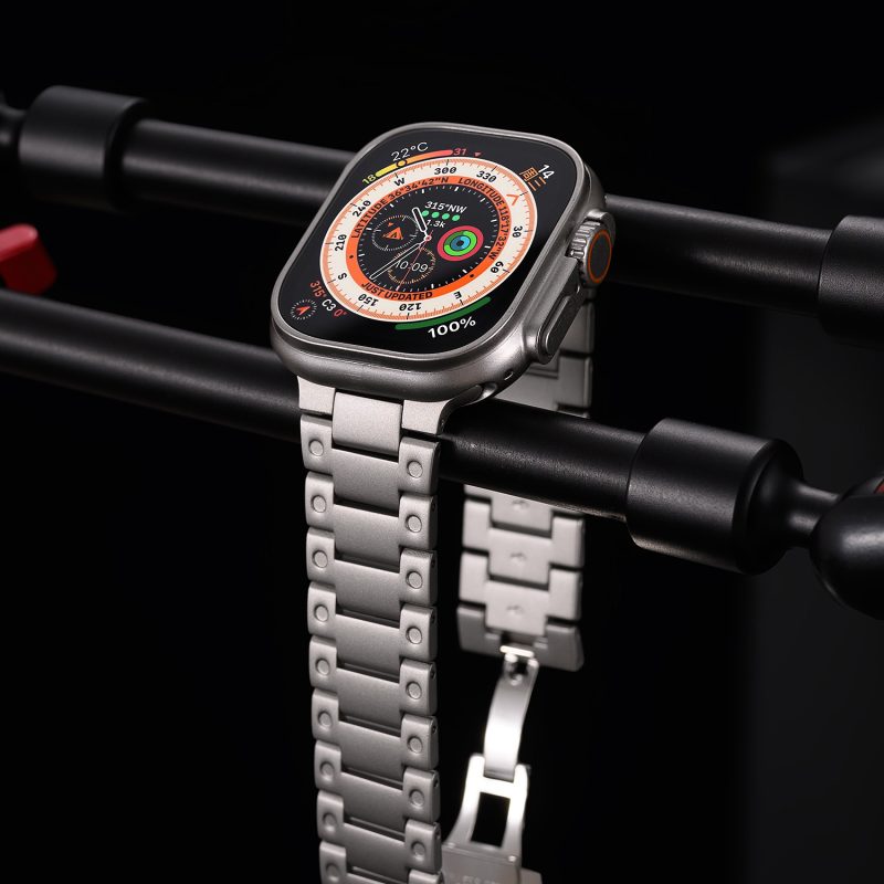 Bracelet de montre en titane alvéolé