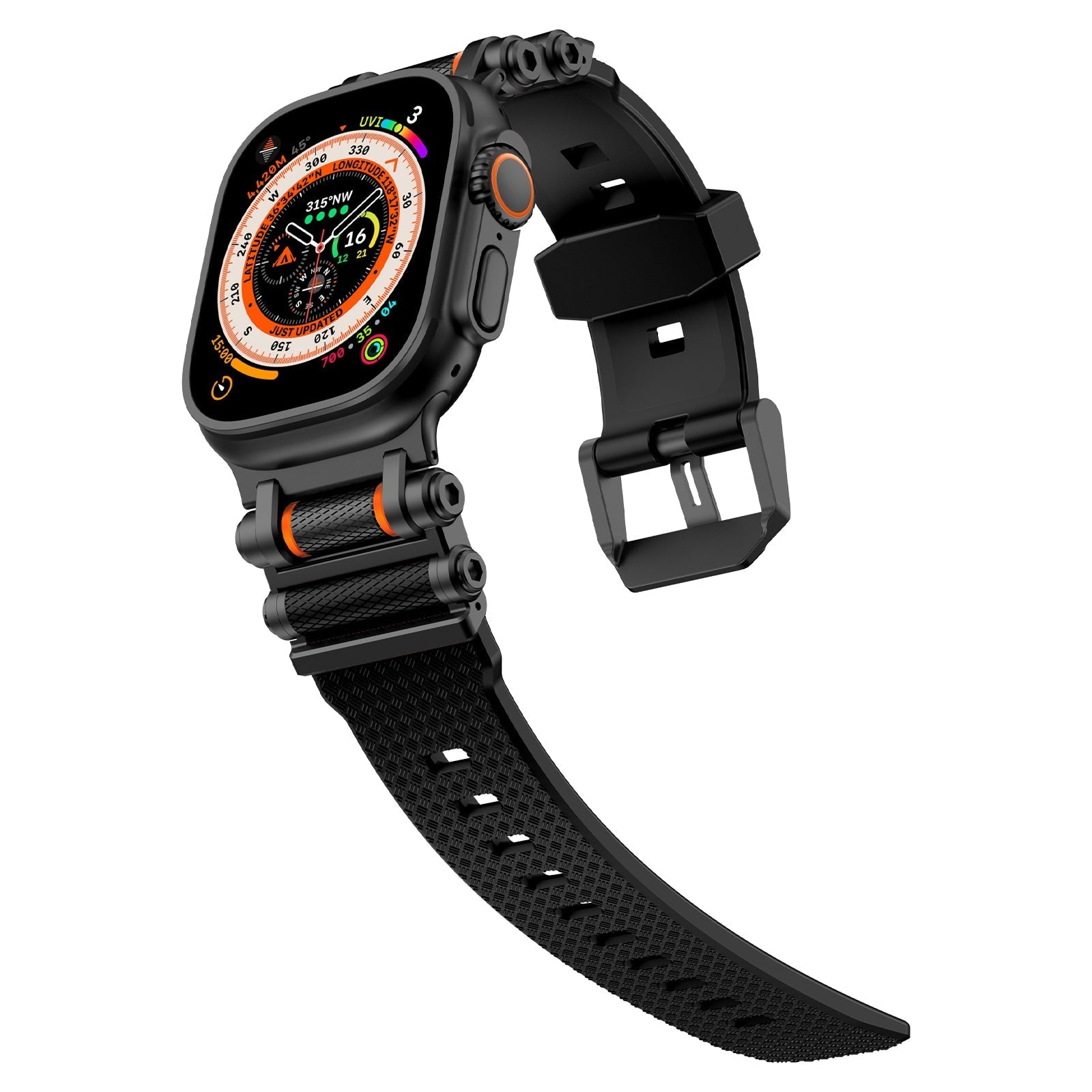 Bracelet en silicone avec axe de rotation pour Apple Watch