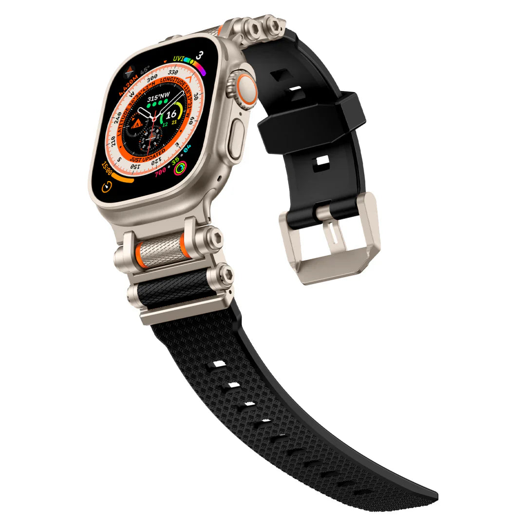 Bracelet en silicone avec axe de rotation pour Apple Watch