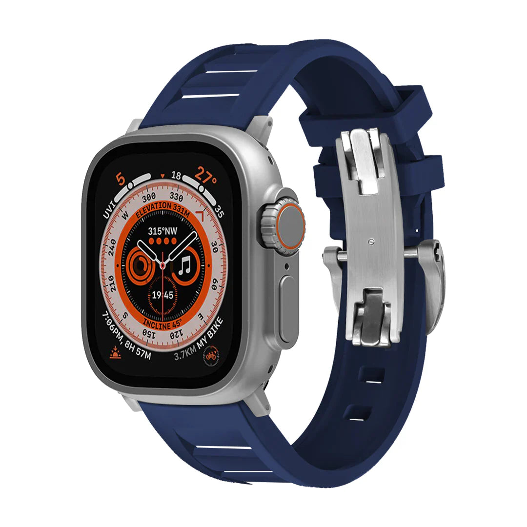 Bracelet de luxe à boucle papillon en caoutchouc fluoré RM 