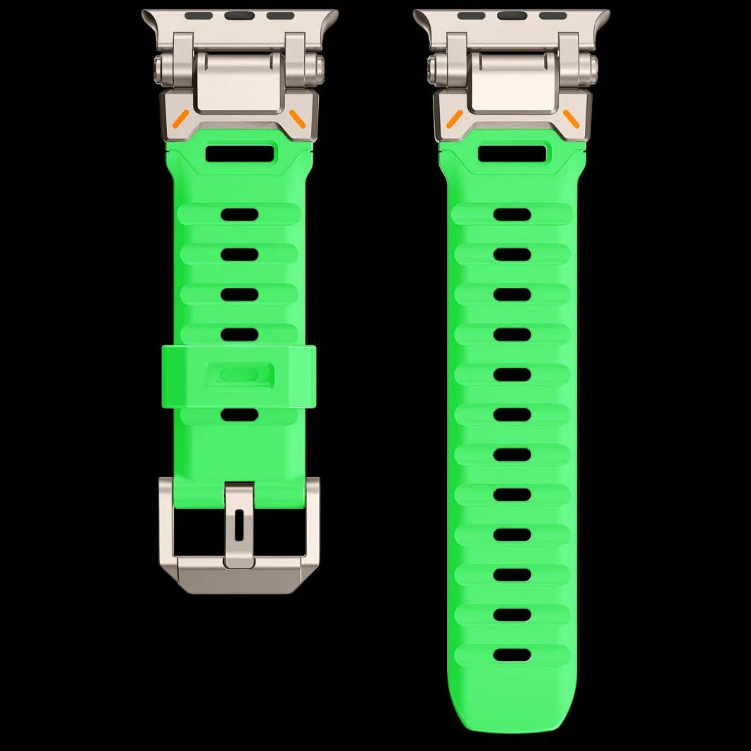 Bracelet tactique en caoutchouc fluoré en titane