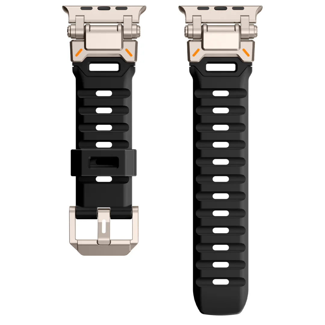 Bracelet tactique en caoutchouc fluoré en titane