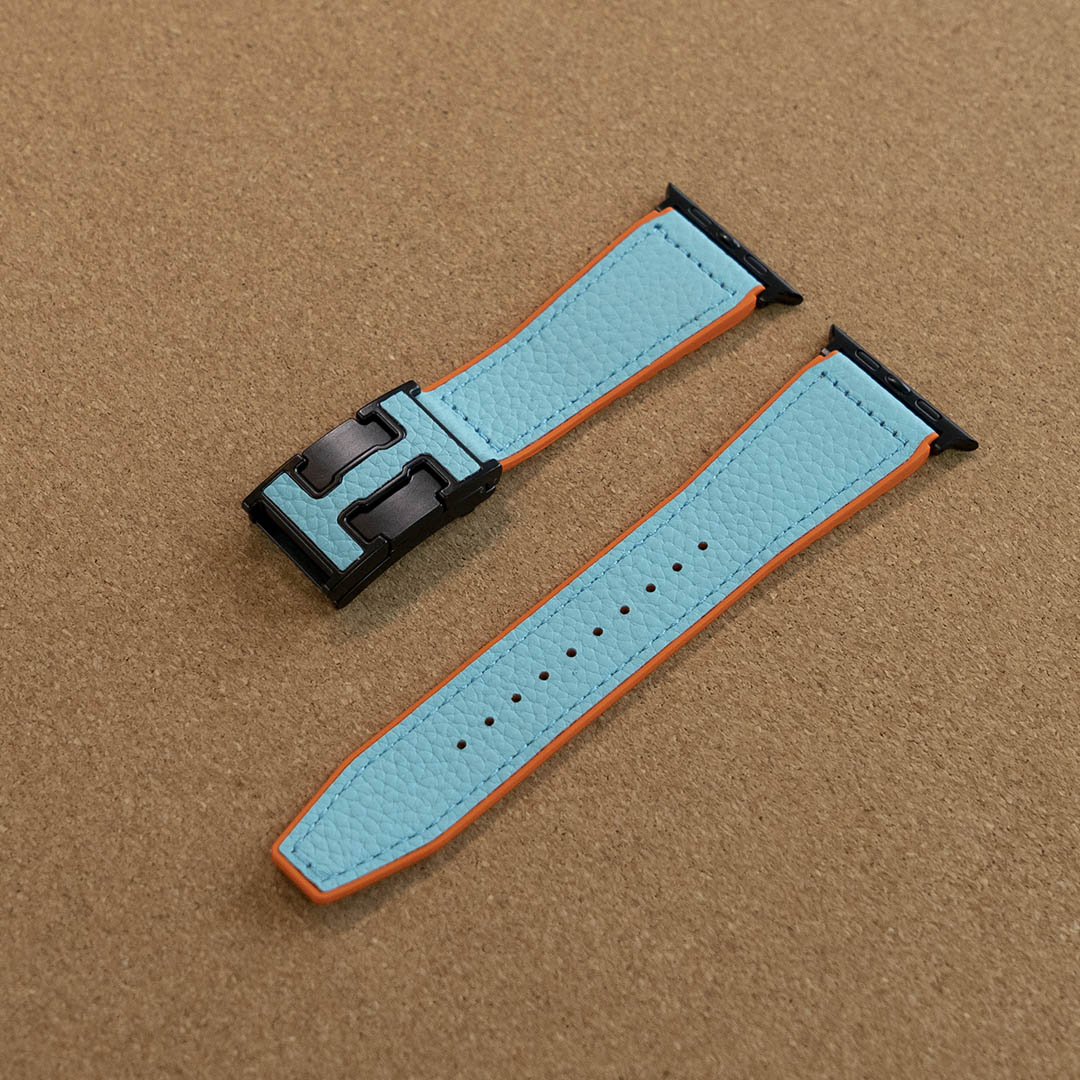 Bracelet de vacances en cuir grainé pour Apple Watch
