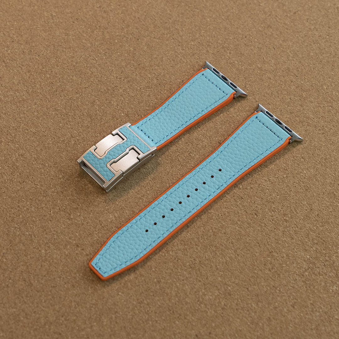 Bracelet de vacances en cuir grainé pour Apple Watch