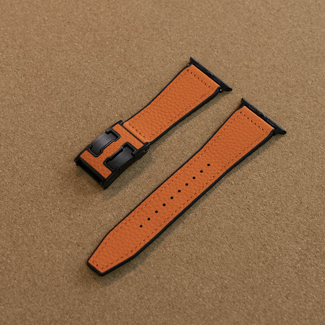 Bracelet de vacances en cuir grainé pour Apple Watch