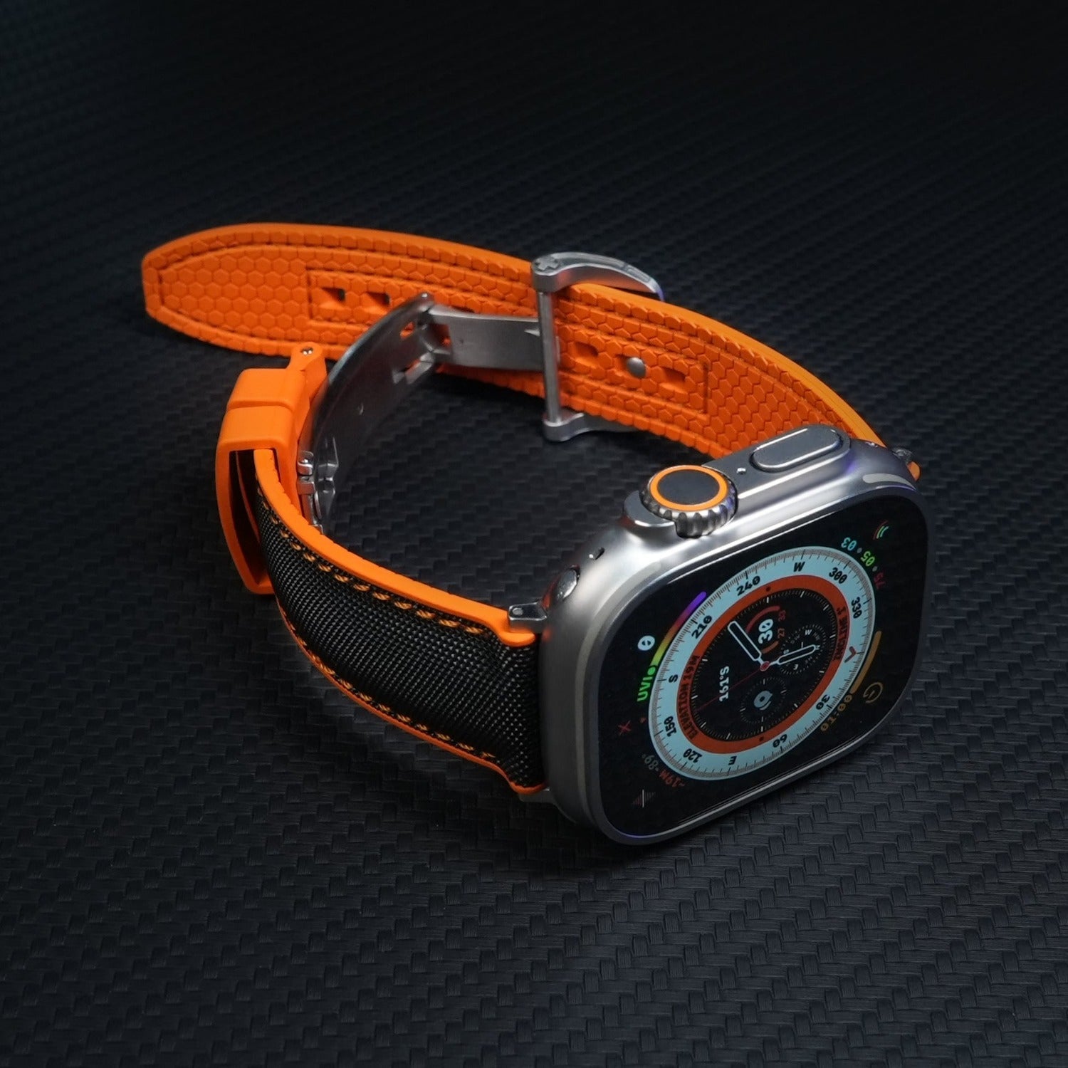 Bracelet à boucle papillon en silicone style course 