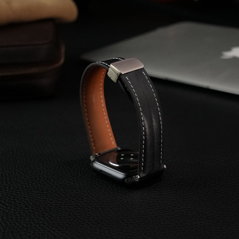 Bracelet en cuir à boucle magnétique 