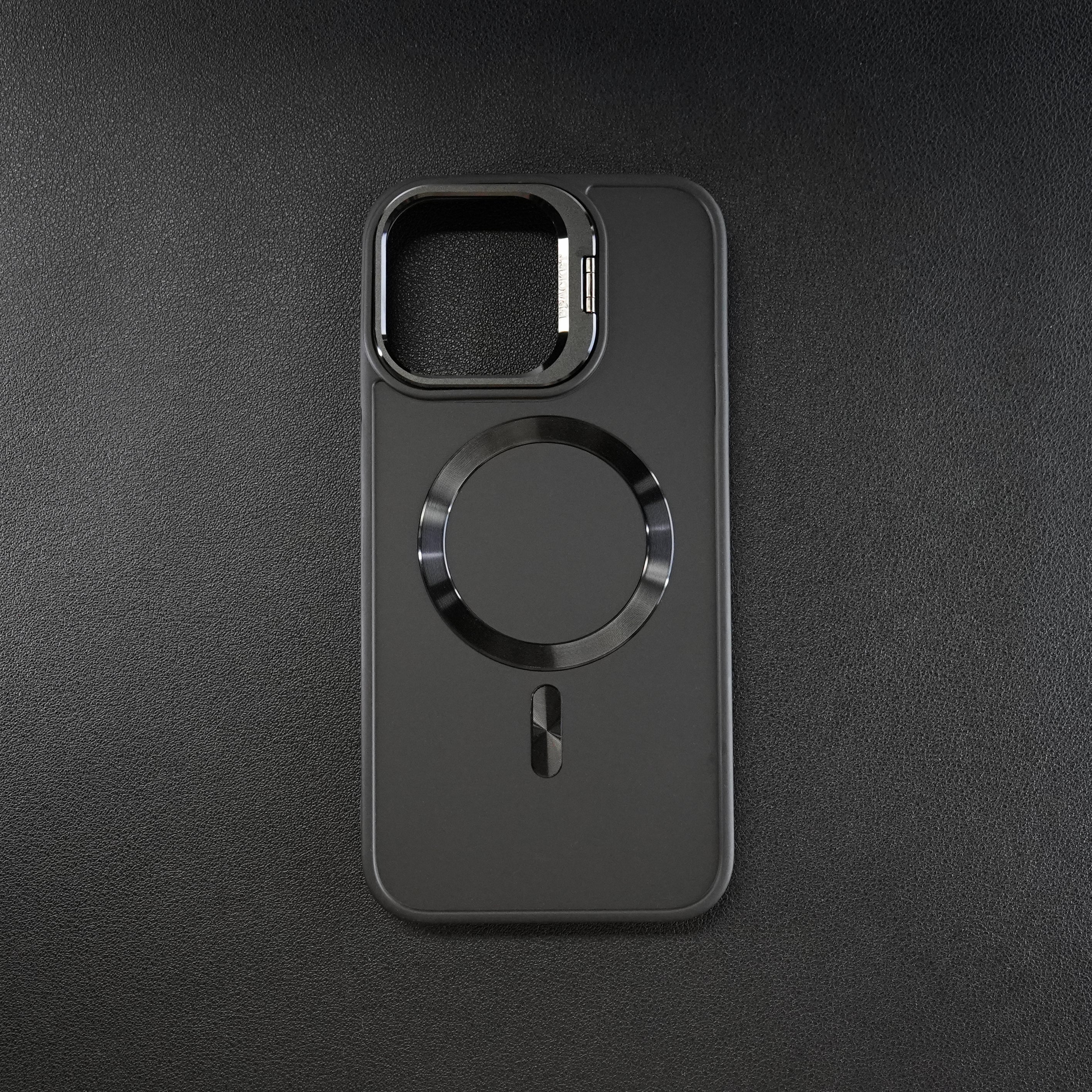 Coque iPhone compatible MagSafe, protection de qualité militaire, support de rangement intégré, coque arrière résistante aux rayures, série Classic