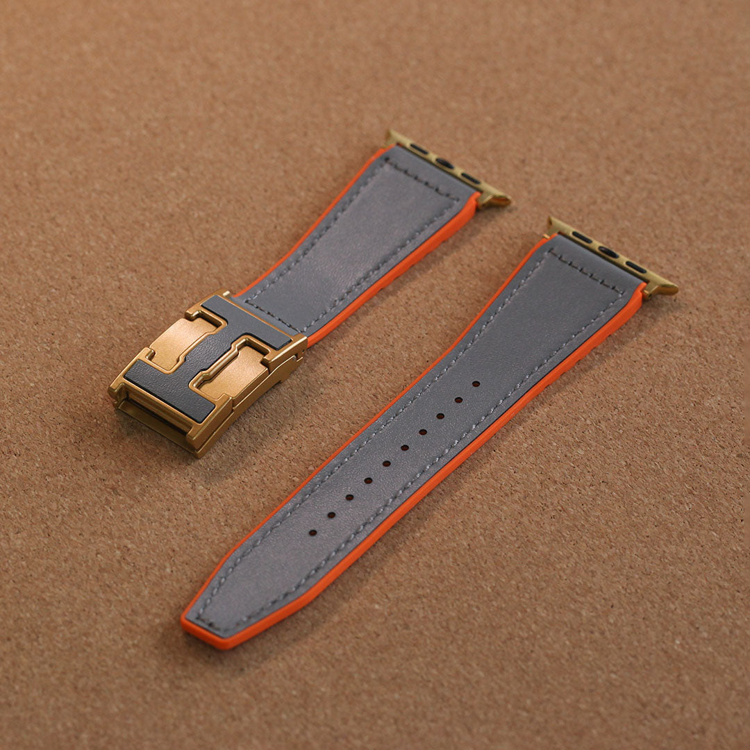 Bracelet de vacances en cuir grainé pour Apple Watch