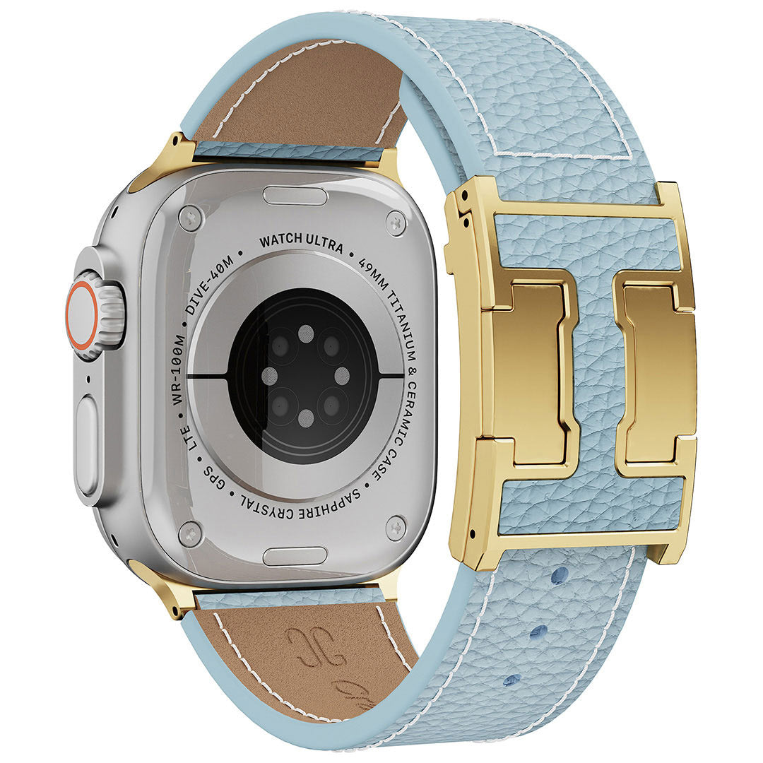 Bracelet en cuir Lychee pour Apple Watch