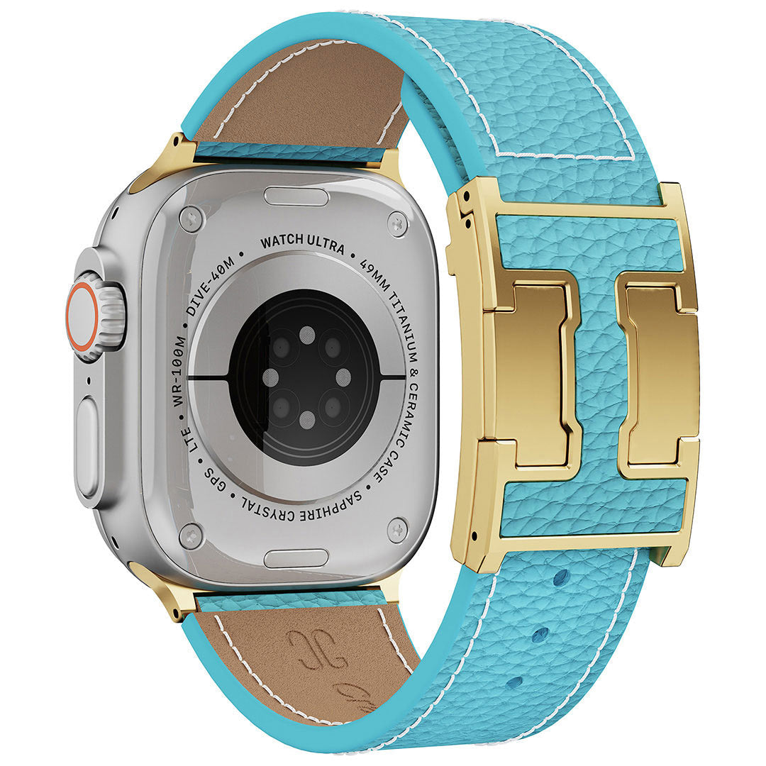 Bracelet en cuir Lychee pour Apple Watch