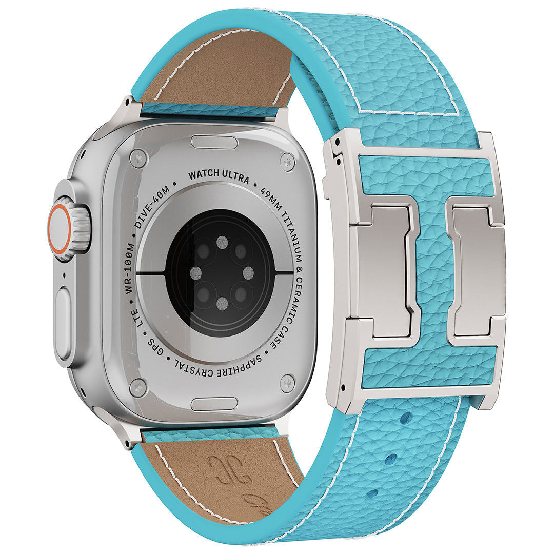 Bracelet en cuir Lychee pour Apple Watch