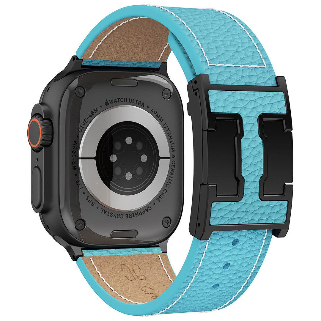 Bracelet en cuir Lychee pour Apple Watch