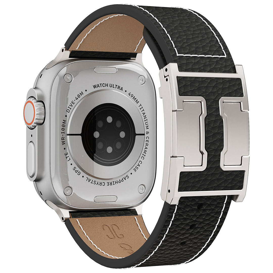 Bracelet en cuir Lychee pour Apple Watch