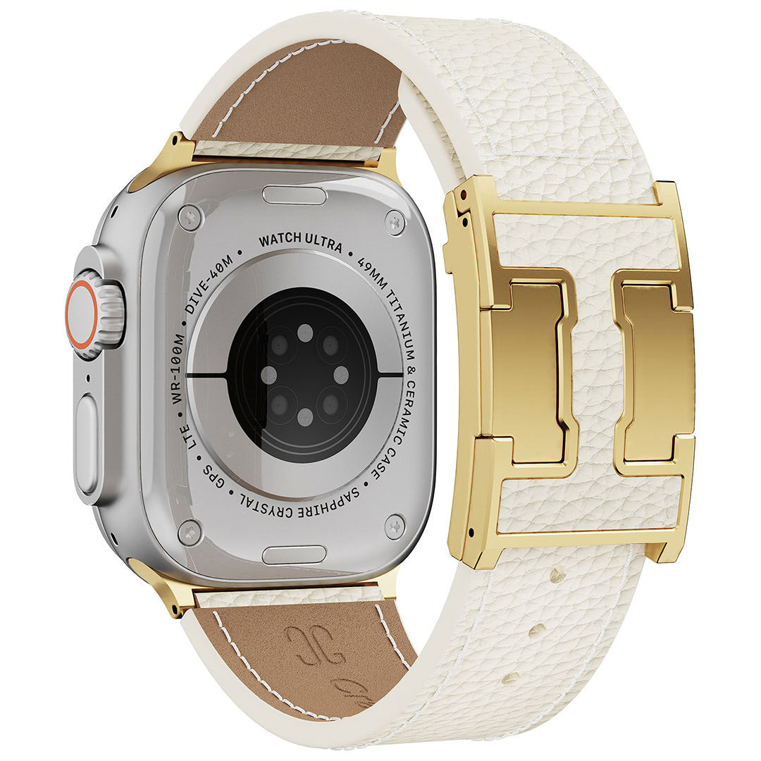 Bracelet en cuir Lychee pour Apple Watch