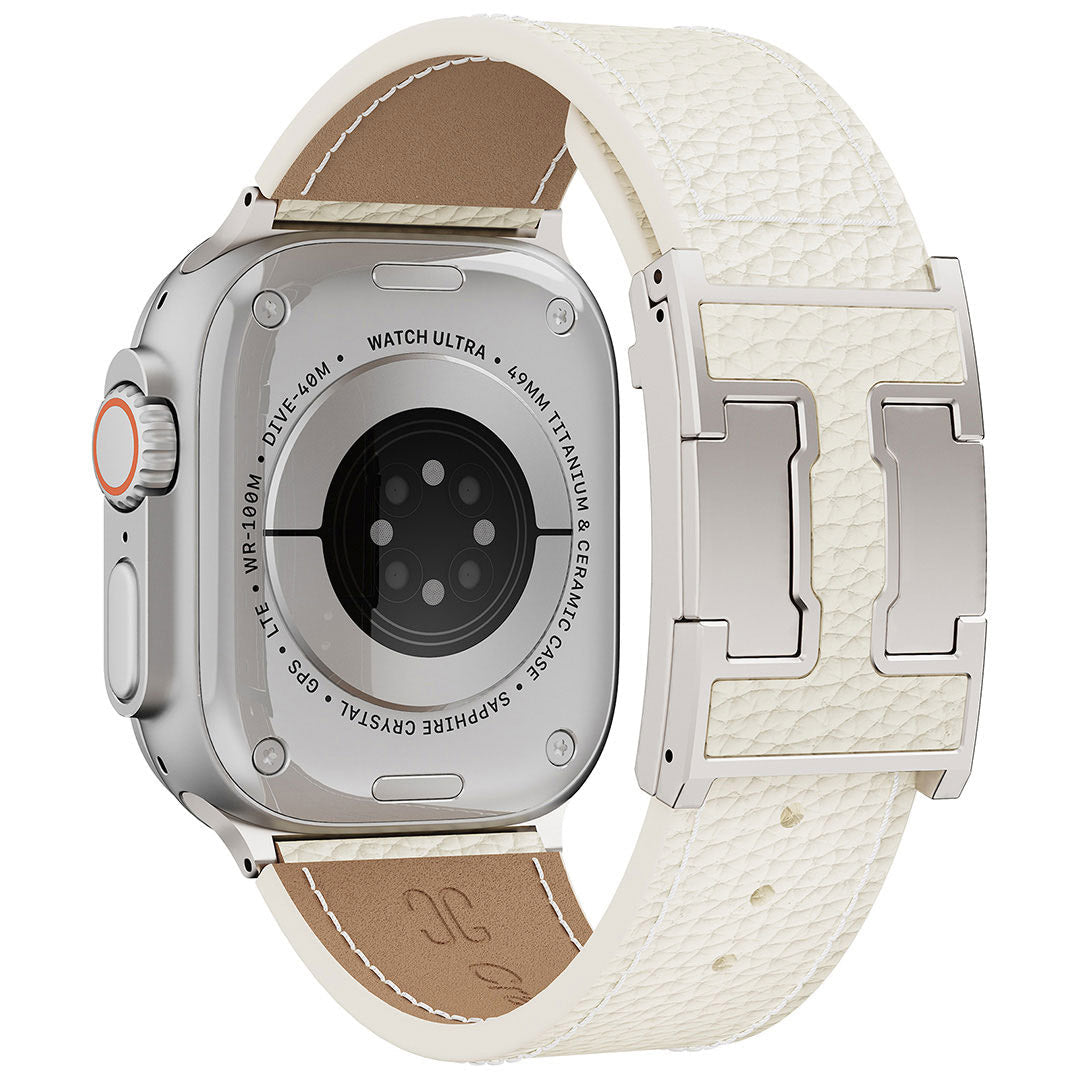 Bracelet en cuir Lychee pour Apple Watch