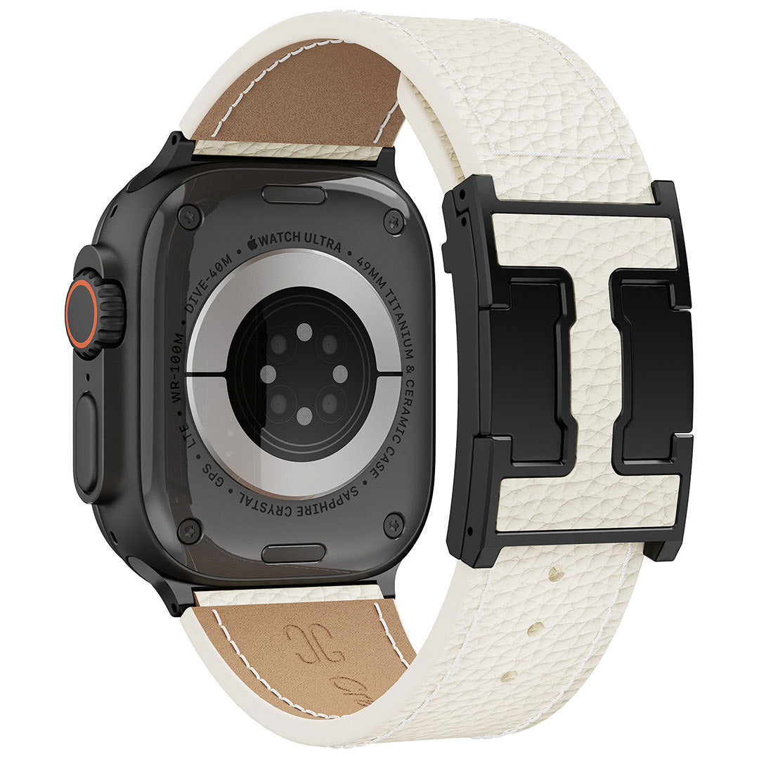 Bracelet en cuir Lychee pour Apple Watch