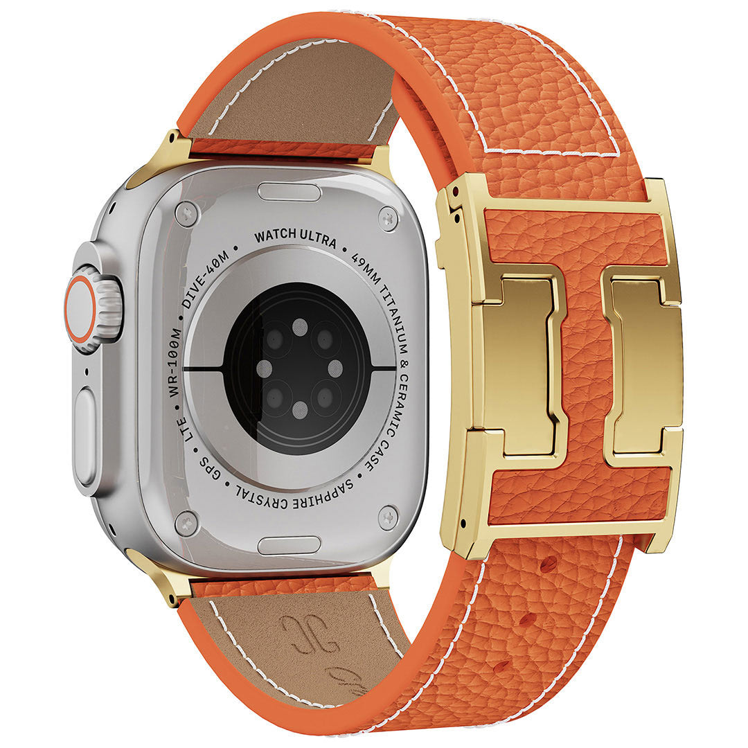 Bracelet en cuir Lychee pour Apple Watch