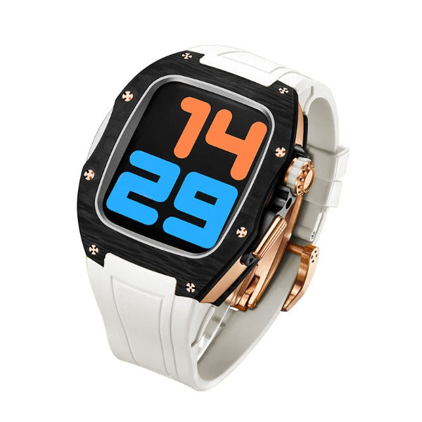 Bracelet en titane et fibre de carbone fluoroélastomère LUX9008