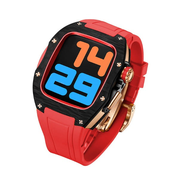 Bracelet en titane et fibre de carbone fluoroélastomère LUX9008