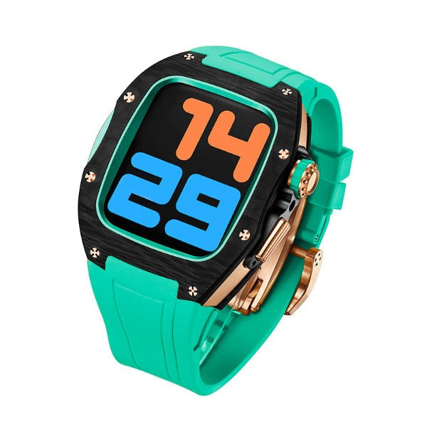 Bracelet en titane et fibre de carbone fluoroélastomère LUX9008