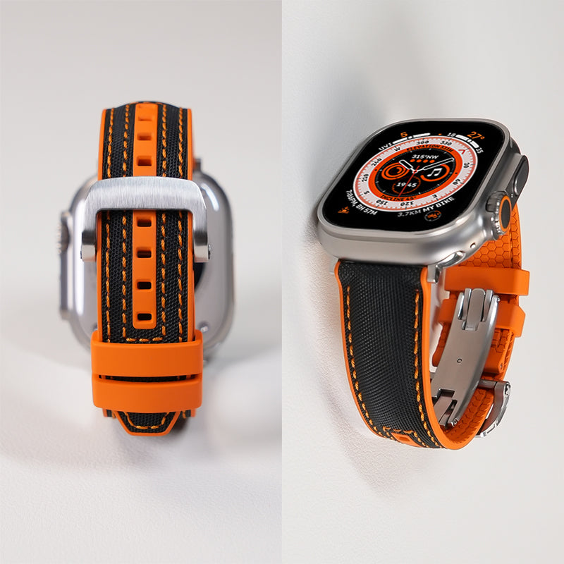 Bracelet à boucle papillon en silicone style course 